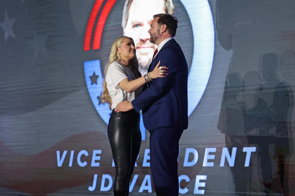Erika Kirk Explains Intimate Hug With Vice President JD Vance My Love Language Is Touch GettyImages 2243532388