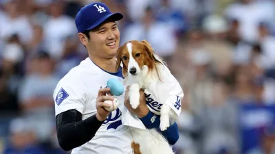 Shohei Ohtani Kissed His Dog Instead of His Wife After Winning MVP Award