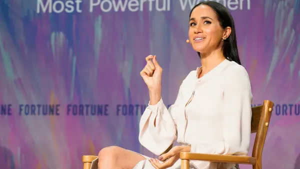 Duchess of Sussex and Founder of As Ever Meghan Markle speaks onstage during Fortune Most Powerful Women Summit 2025 at Salamander Hotel on October 14, 2025, in Washington, DC.