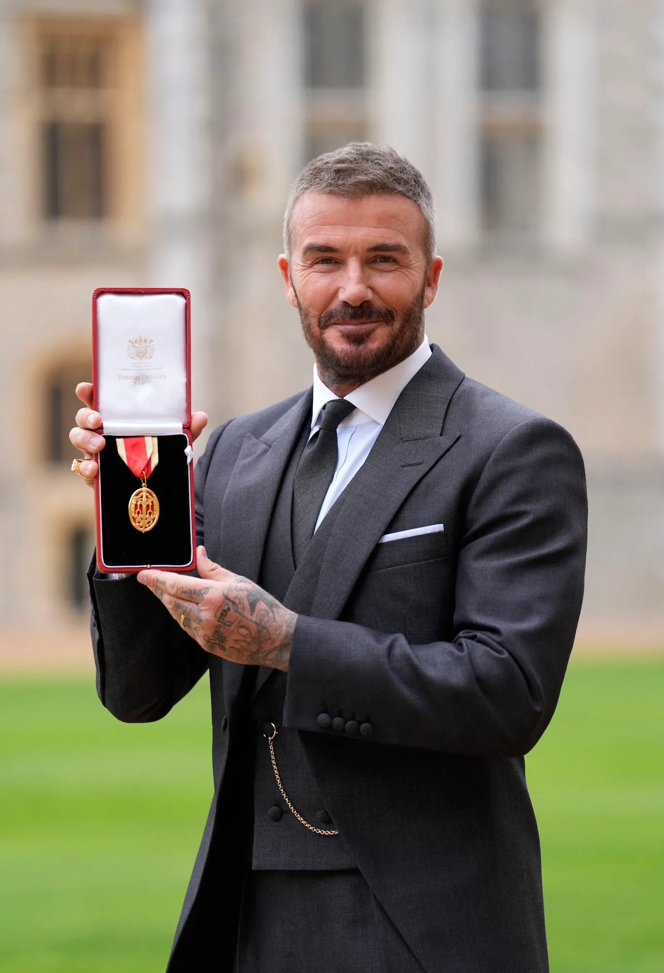 David Beckham Wasn't Nervous When He Was Knighted by King Charles III