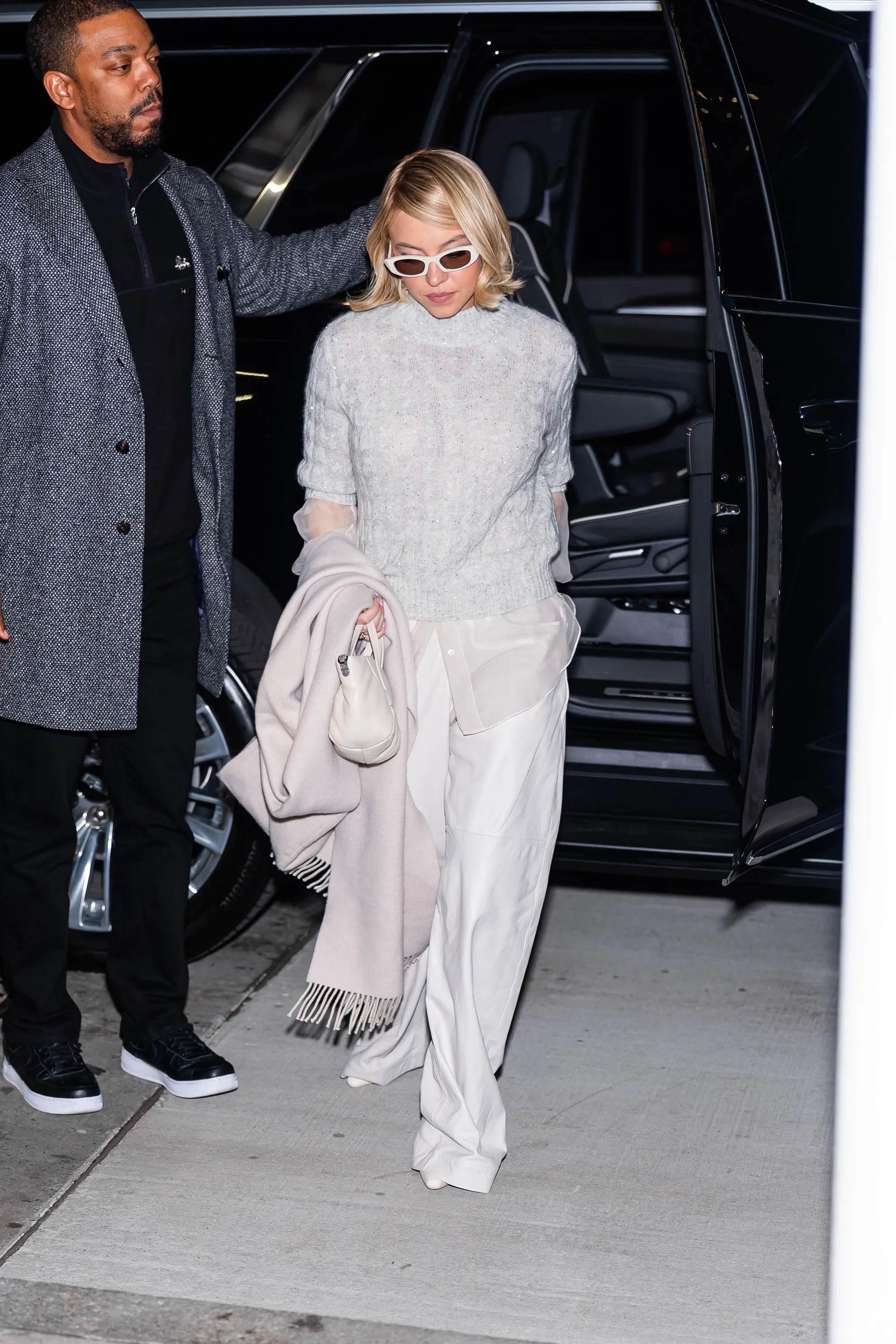 Sydney Sweeney is seen in SoHo on November 05, 2025 in New York City.