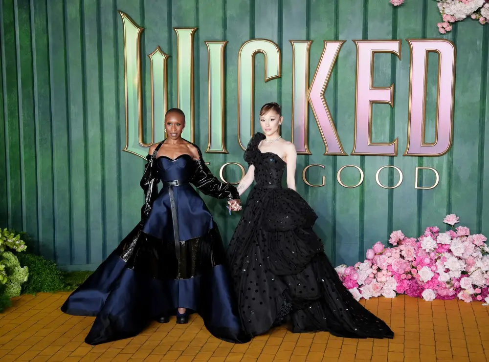 Ariana Grande Ditches Pink Ensembles for a Dramatic Black Dress at the &lsquo;Wicked: For Good&rsquo; Premiere
