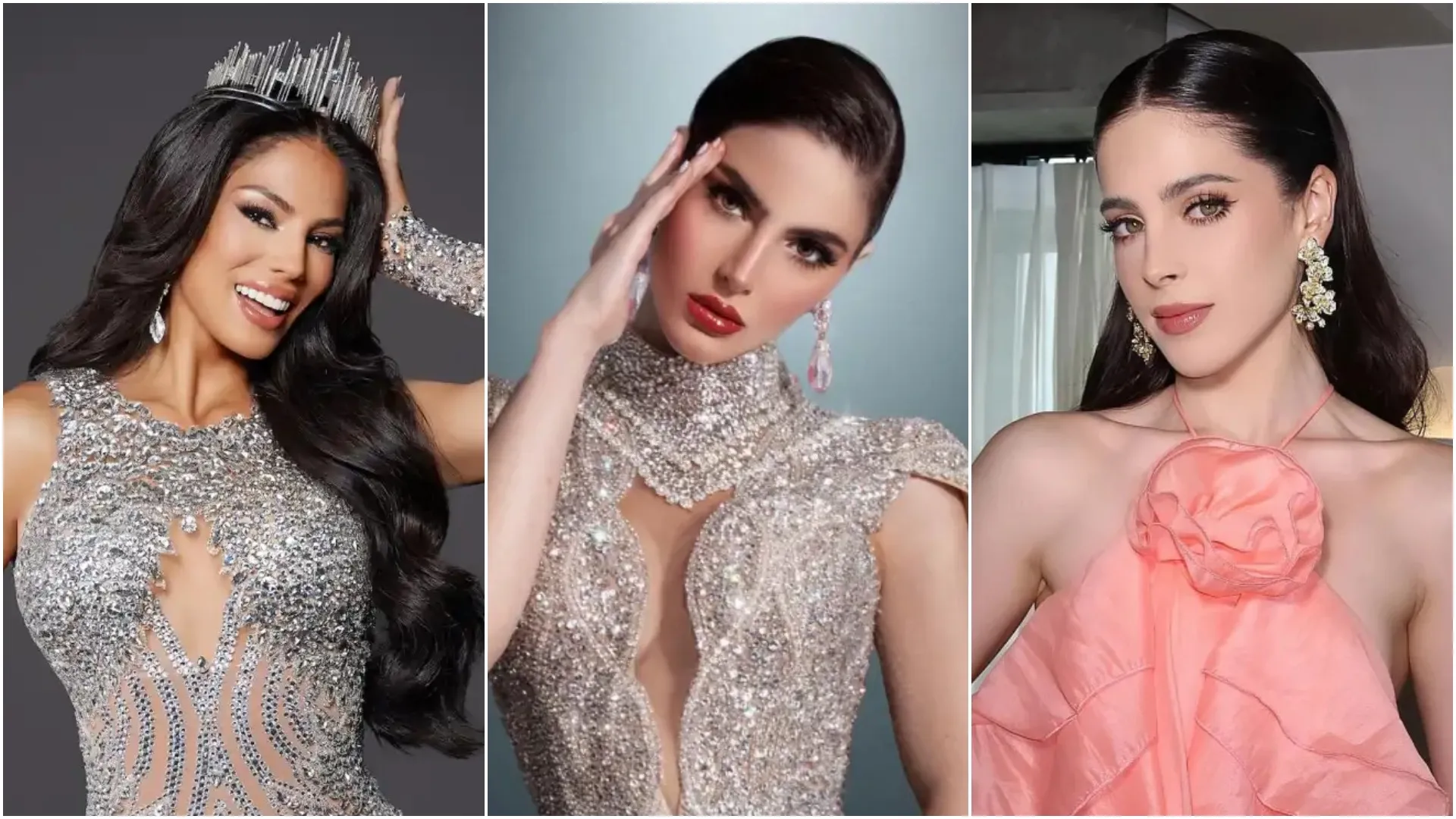Zasheli Alicea, Miss Puerto Rico, Stephany Abasali, Miss Venezuela y Fátima Bosch, Miss México.