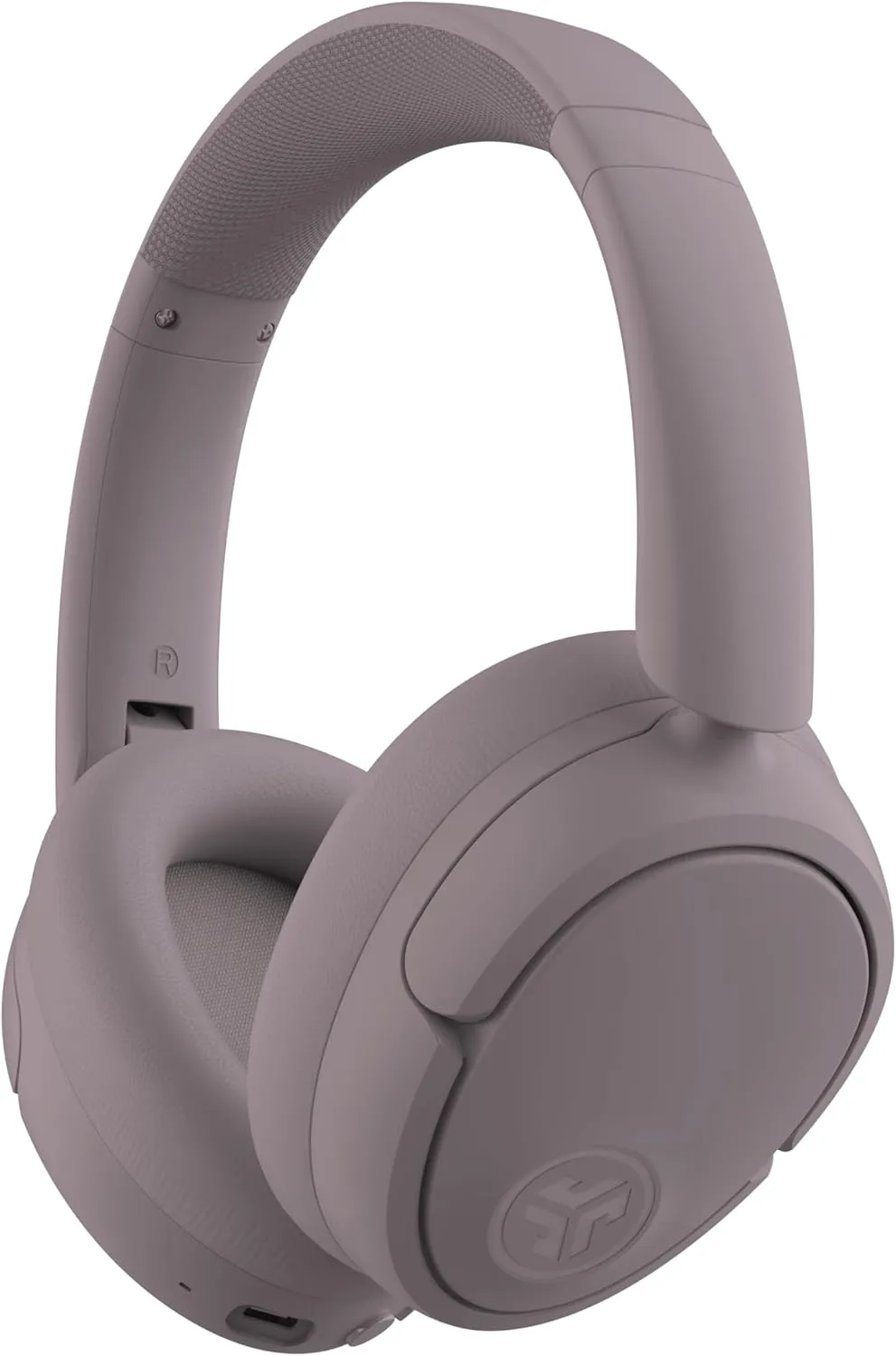 JLab JBuds Lux ANC over-ear wireless headphones in mauve.