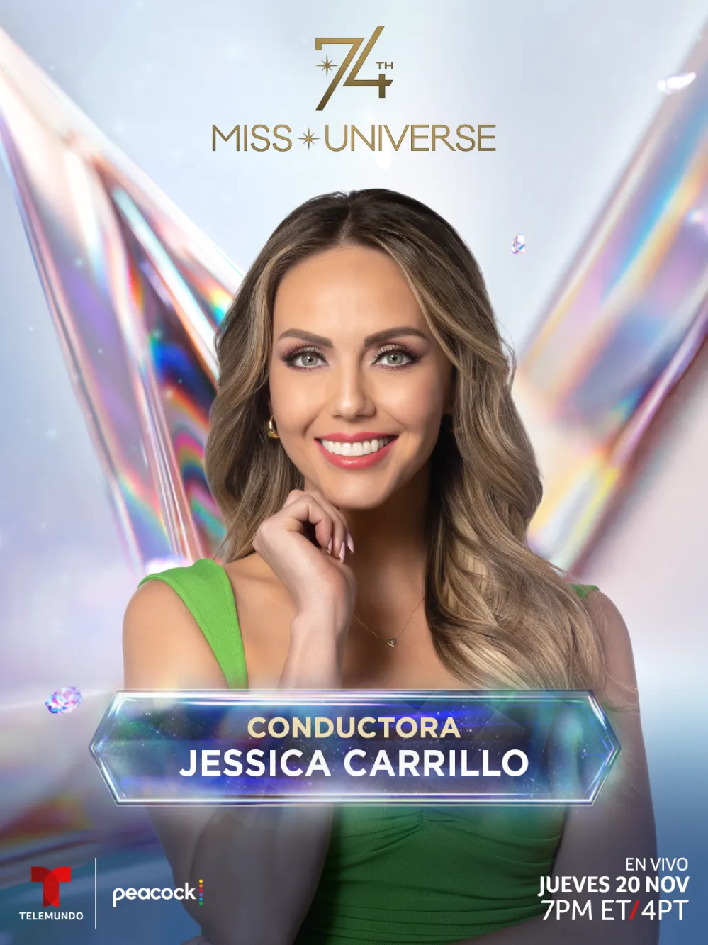 Jessica Carrillo, ser&aacute; una de las conductoras de Miss Universe 2025