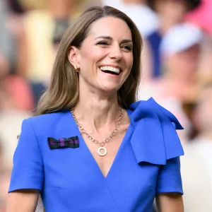 LONDON, ENGLAND - JULY 13: Catherine, Princess of Wales attends day fourteen of the Wimbledon Tennis Championships at the All England Lawn Tennis and Croquet Club on July 13, 2025 in London, England. (Photo by Karwai Tang/WireImage)