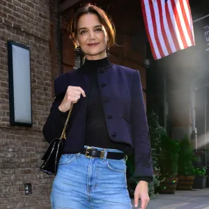 NEW YORK, NEW YORK - SEPTEMBER 09: Katie Holmes is seen in soho on September 09, 2025 in New York City. (Photo by Raymond Hall/GC Images)
