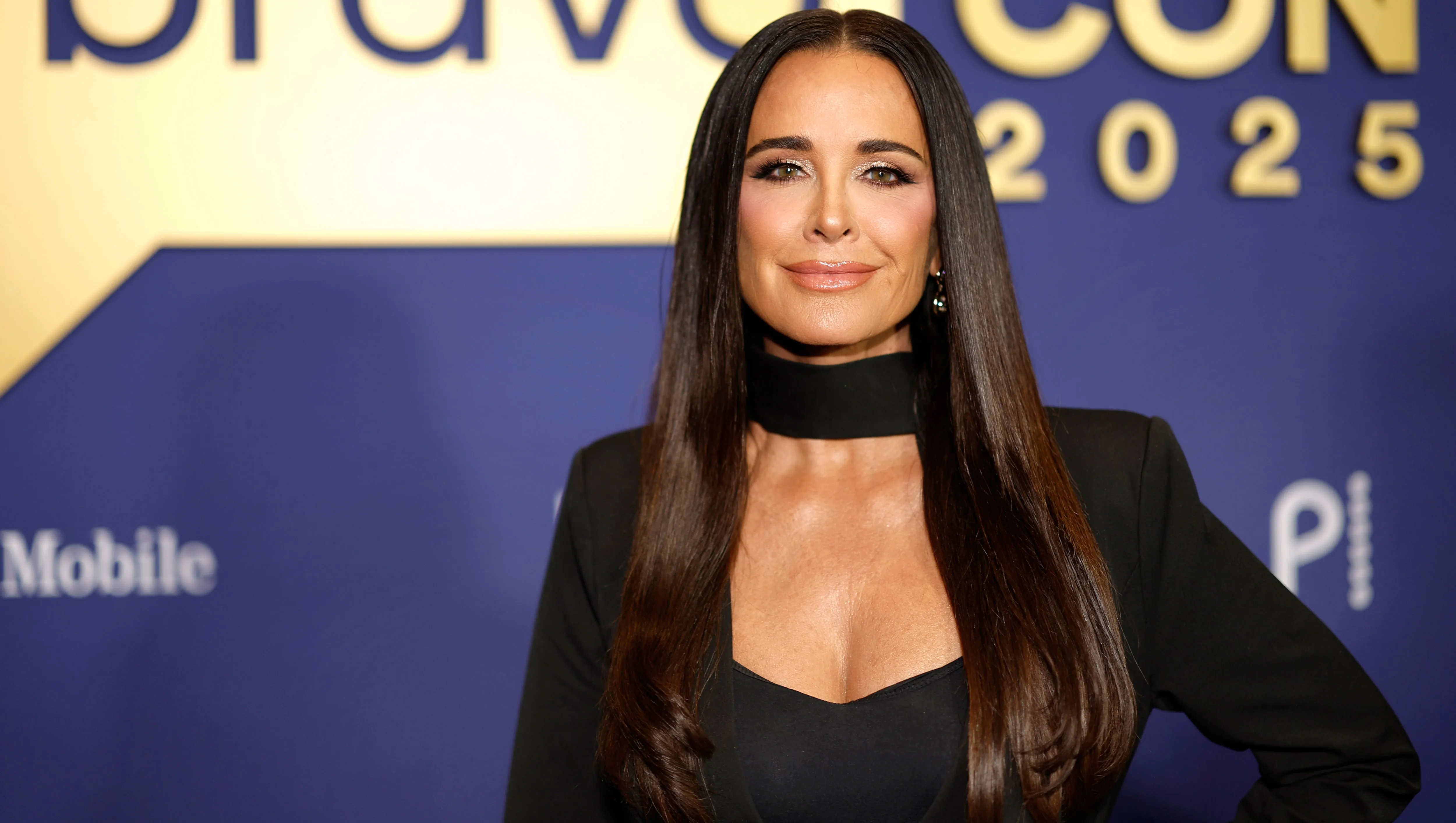 BRAVOCON -- "Red Carpet" -- Pictured: Kyle Richards arrives at Caesars Forum in Las Vegas, NV on Friday November 14, 2025 -- (Photo by: Rich Polk/Bravo)