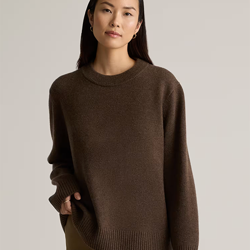 Quince Mongolian Cashmere Oversized Crewneck Sweater