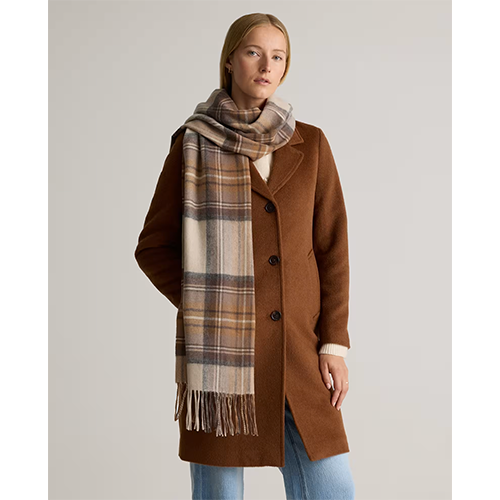 Quince Mongolian Cashmere Tartan Scarf