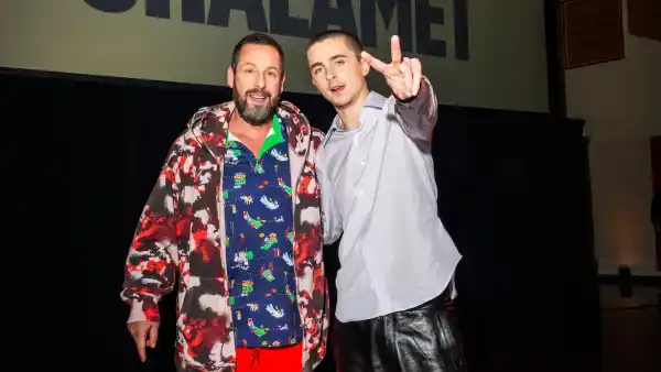 RK_2342 Adam Sandler and Timothee Chalamet Play Pickup Basketball Game