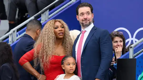 Serena Williams Alexis Ohanian and their daughter Adira River attend the Opening Ceremony of the Olympic Games Paris 2024 2163854873