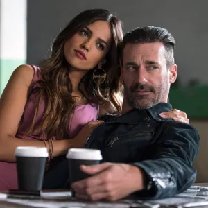 Eiza Gonzalez, Jon Hamm in Baby Driver