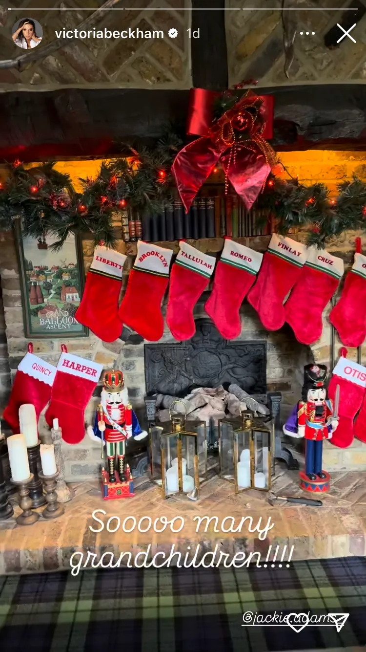 Beckham family Christmas stockings