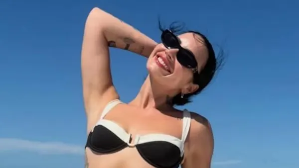 Demi Lovato Is ‘Warm For the Winter’ in a Classy Black-and-White Bikini During a Tropical Getaway