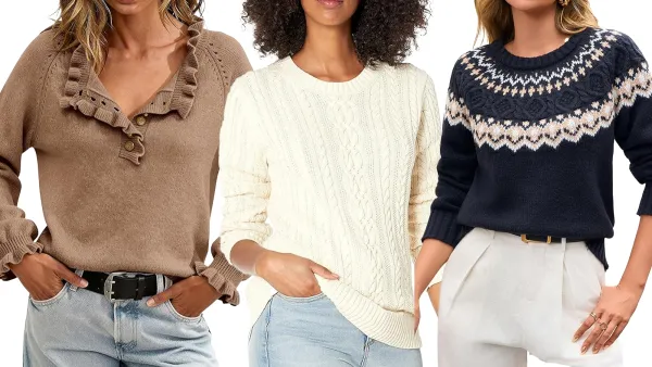 Brown, Cream and Navy Sweater