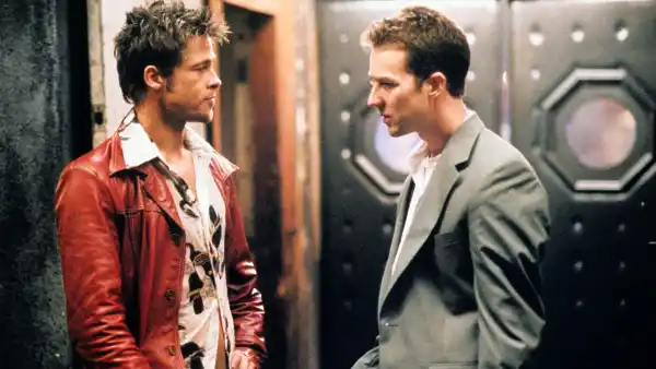 Brad Pitt and Edward Norton in Fight Club