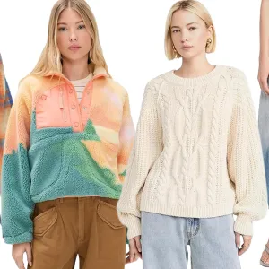 Scarf, Pullover, Sweater and Jeans from Free People