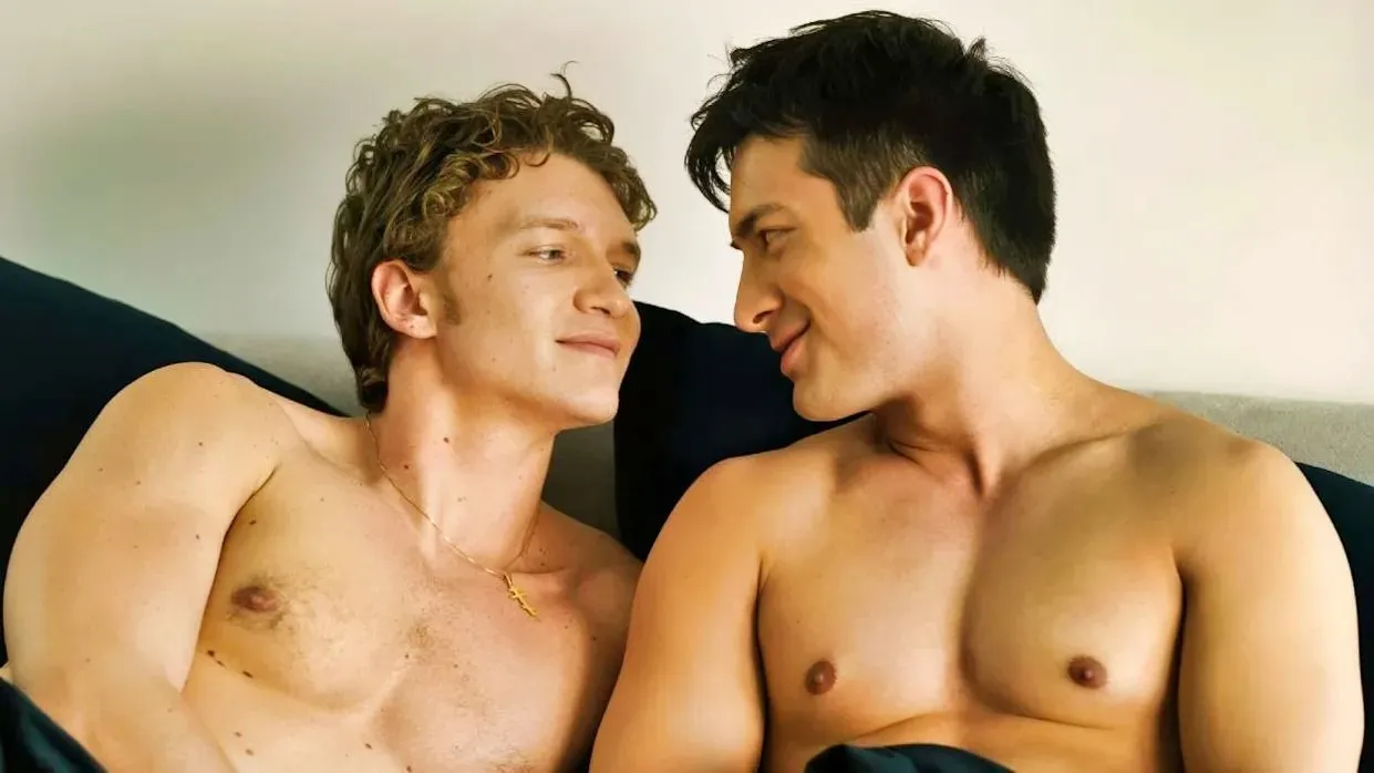 Connor Storrie and Hudson Williams in Heated Rivalry