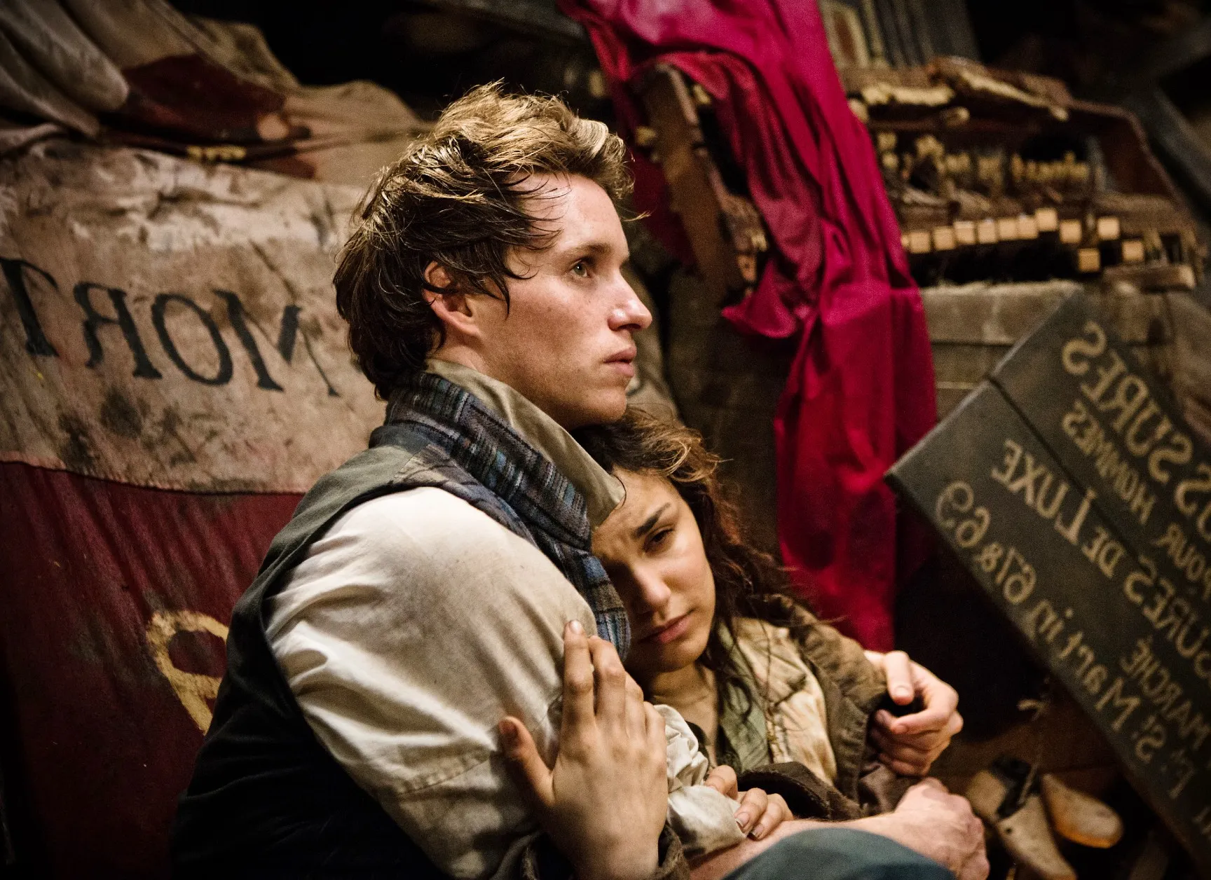 Eddie Redmayne and Samantha Barks in Les Miserables
