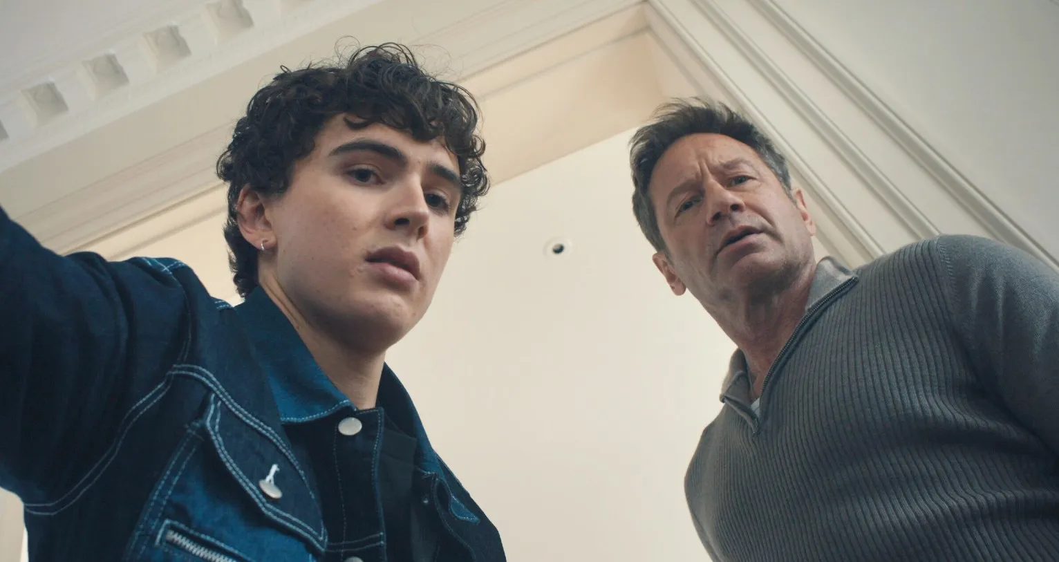 Harry Gilby and David Duchovny in Malice