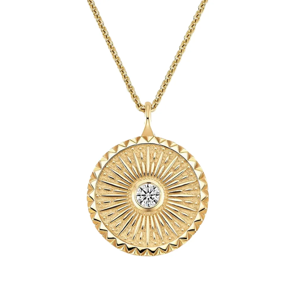 Sun Lab Diamond Medallion Necklace