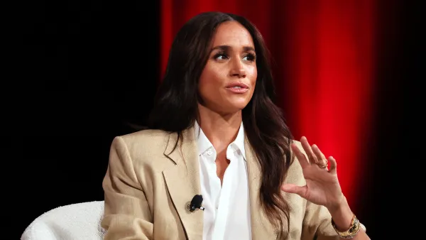 NEW YORK, NEW YORK - APRIL 23: Meghan, Duchess of Sussex speaks onstage during the 2025 TIME100 Summit at Jazz at Lincoln Center on April 23, 2025 in New York City. (Photo by Jemal Countess/Getty Images for TIME)