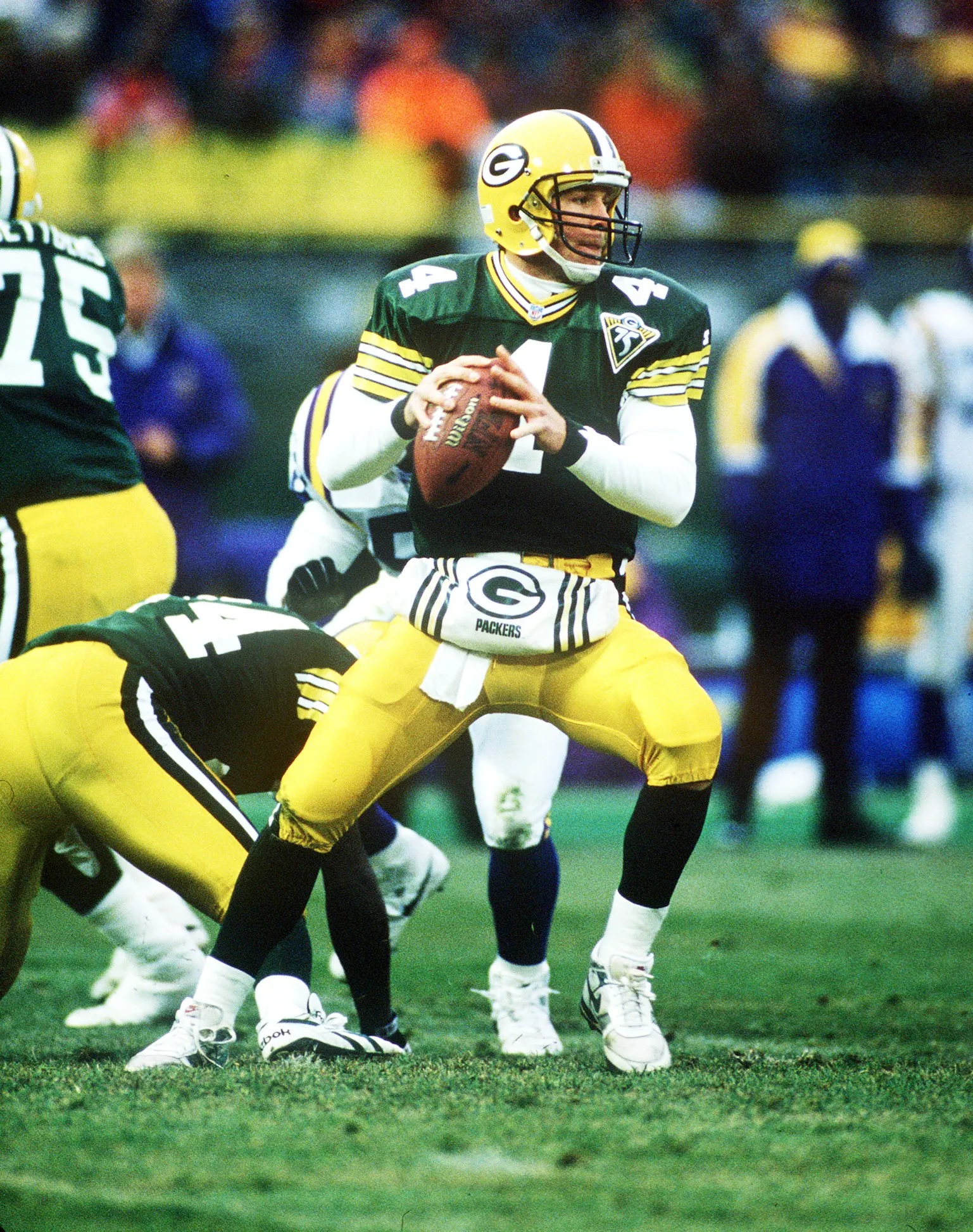 Brett Favre of the Green Bay Packers in Monday Night Football