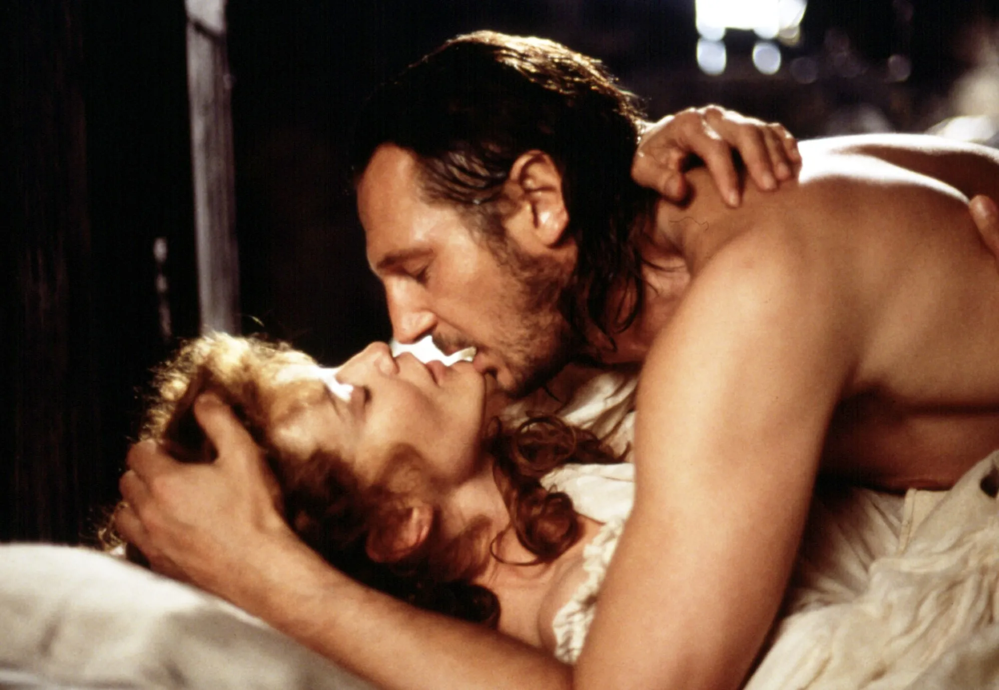 Jessica Lange and Liam Neeson in Rob Roy