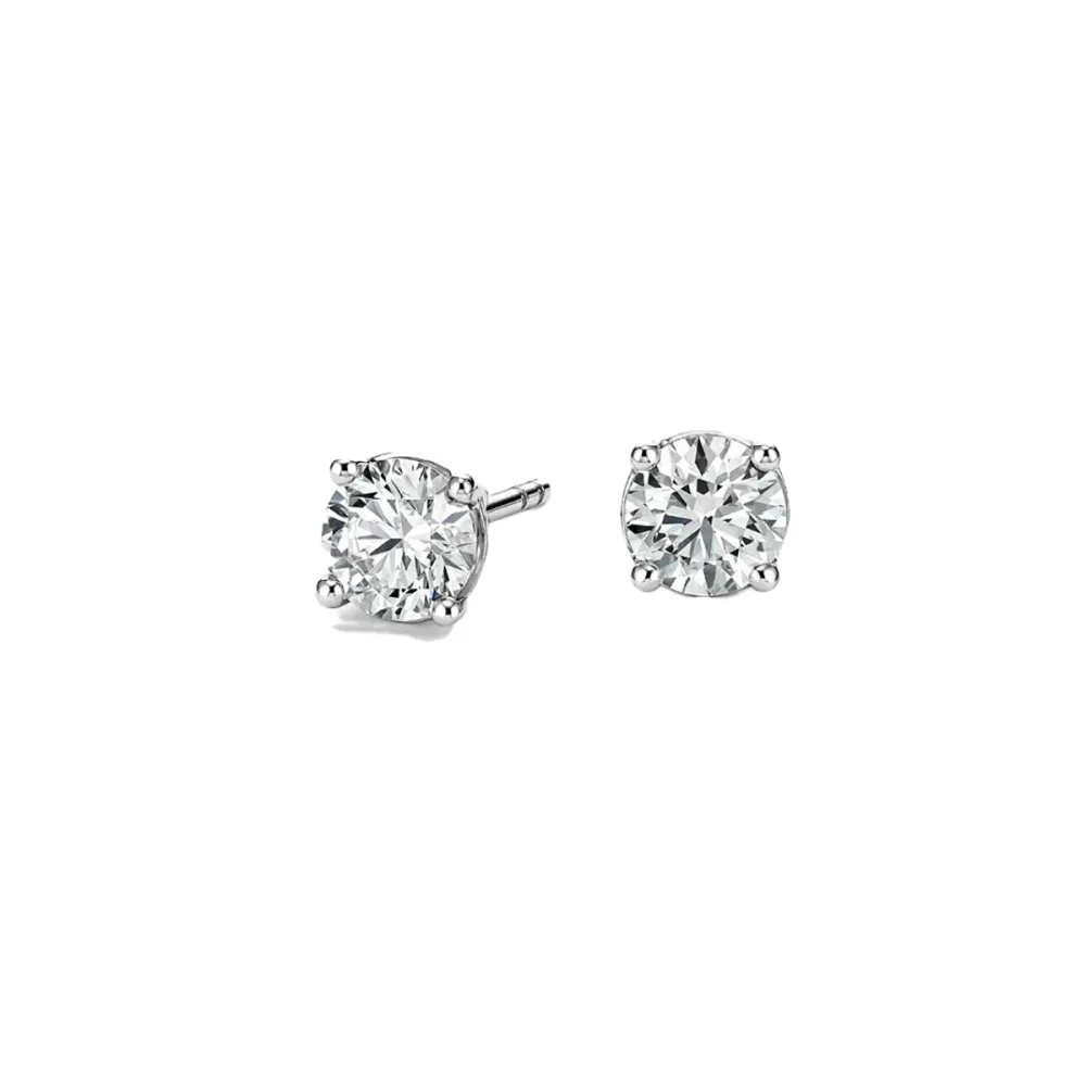 Perfect 4-Prong Lab Diamond Stud Earrings
