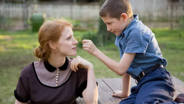 Jessica Chastain and Tye Sheridan in The Tree of Life