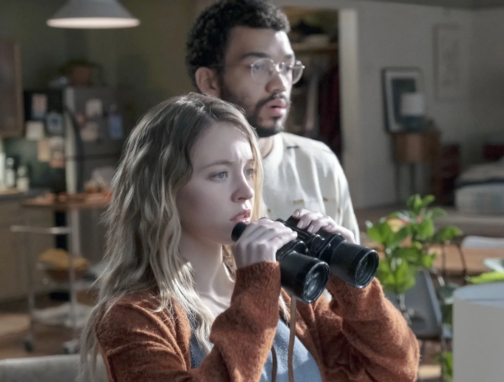 Sydney Sweeney, Justice Smith in The Voyeurs