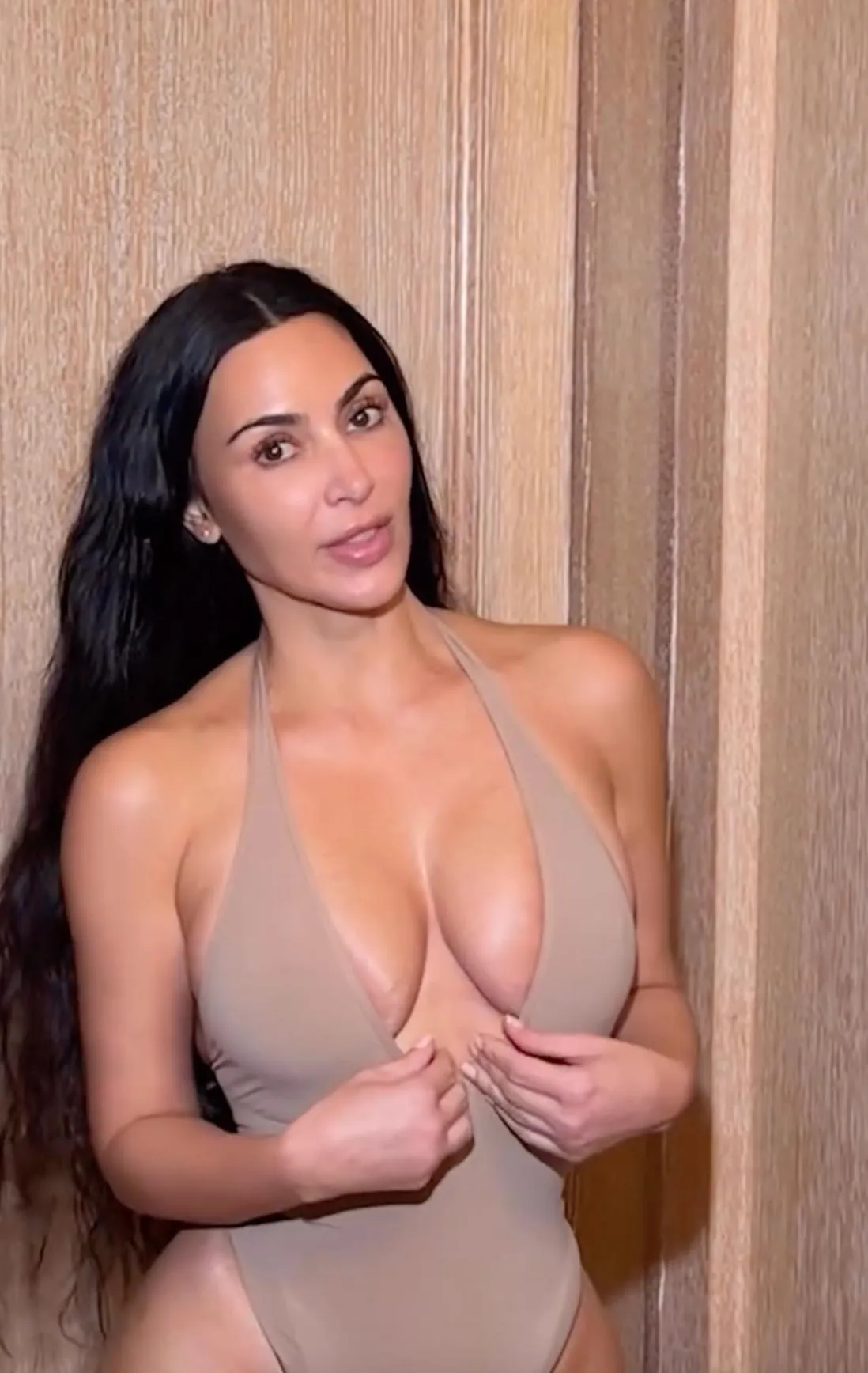 Kim Kardashian Explains When She Uses Boob Tape vs Her Skims Shapewear