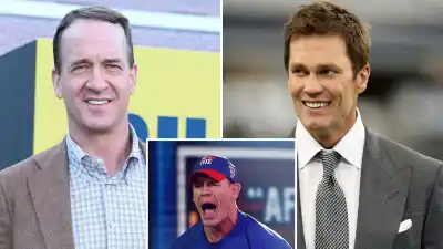 Peyton Manning Tom Brady Pay Tribute as John Cena Retires from WWE