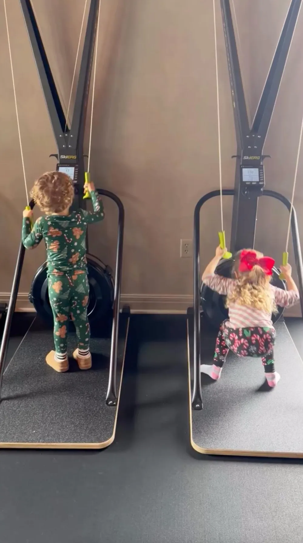 Patrick and Brittany Mahomes Kids Fall on Treadmill During Holiday Workout With Mom But Bounce Back