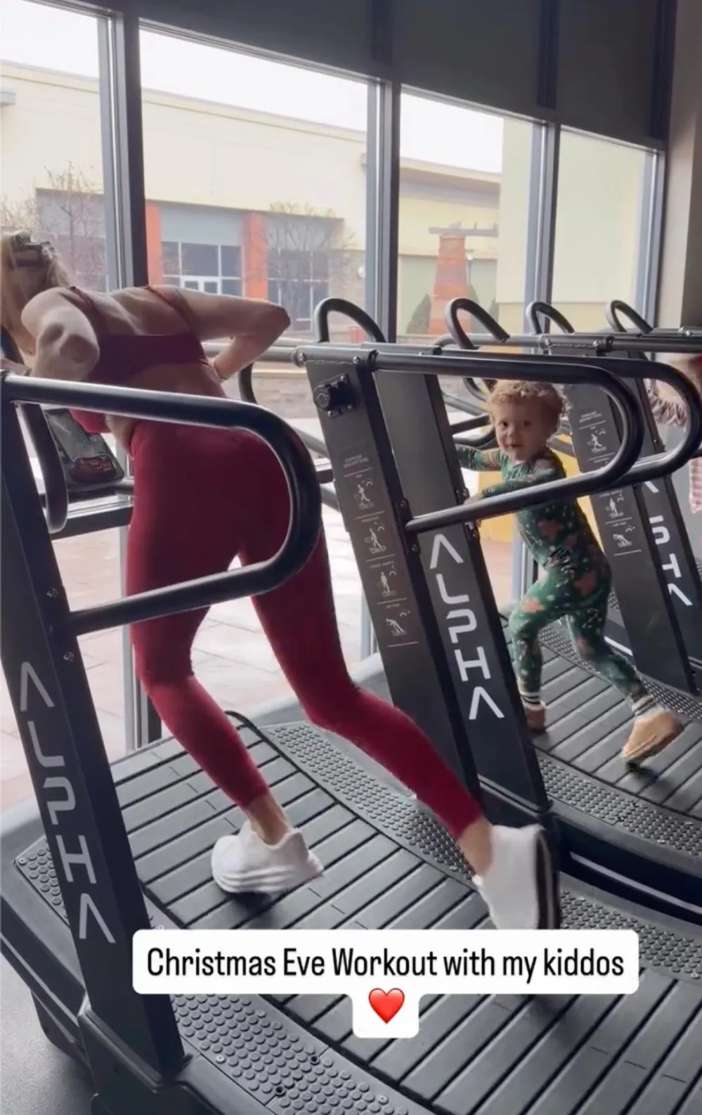 Patrick and Brittany Mahomes Kids Fall on Treadmill During Holiday Workout With Mom But Bounce Back