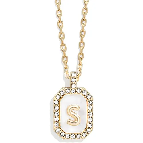 BaubleBar Initial Necklace