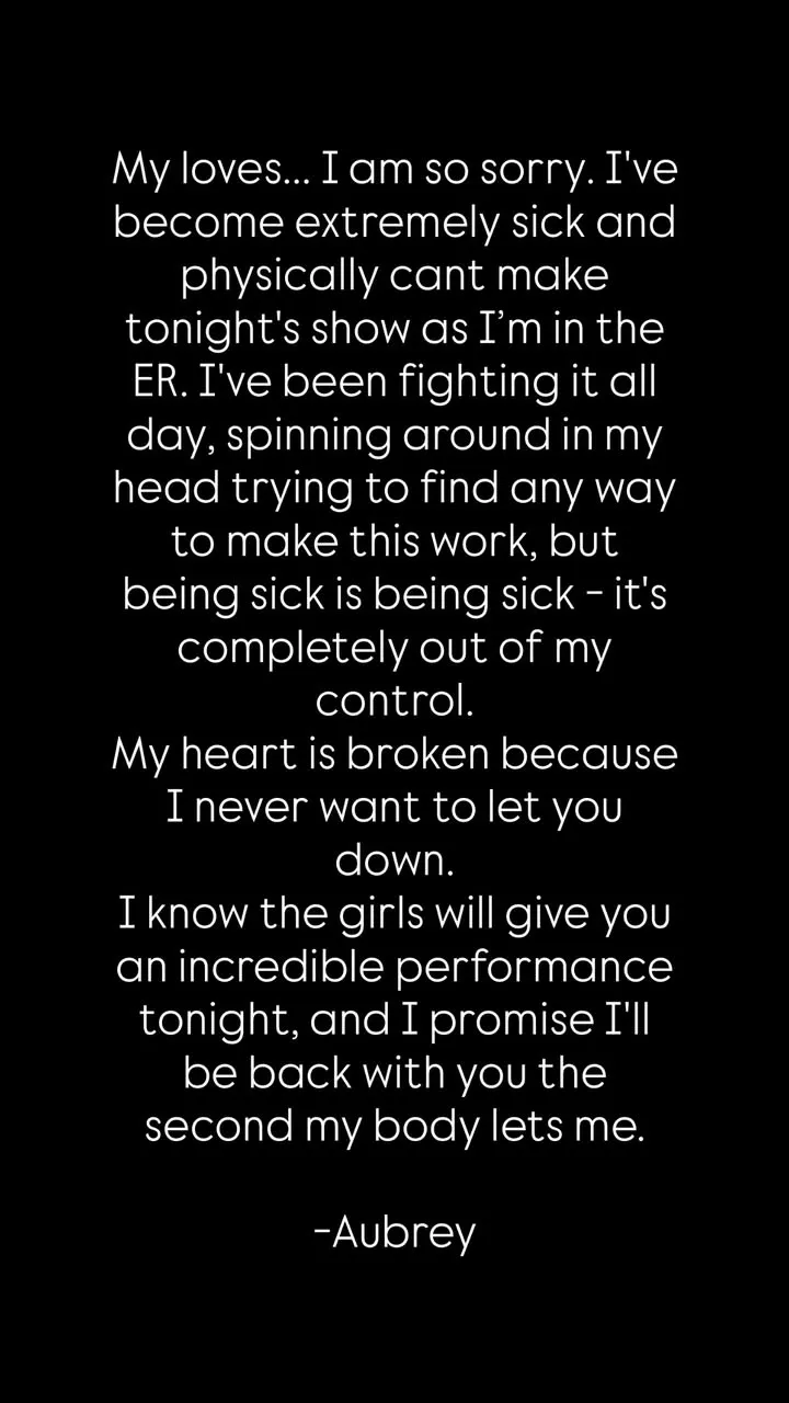 Aubrey O'Day Sick in the ER, Misses 2nd Danity Kane 2nd Reunion Show