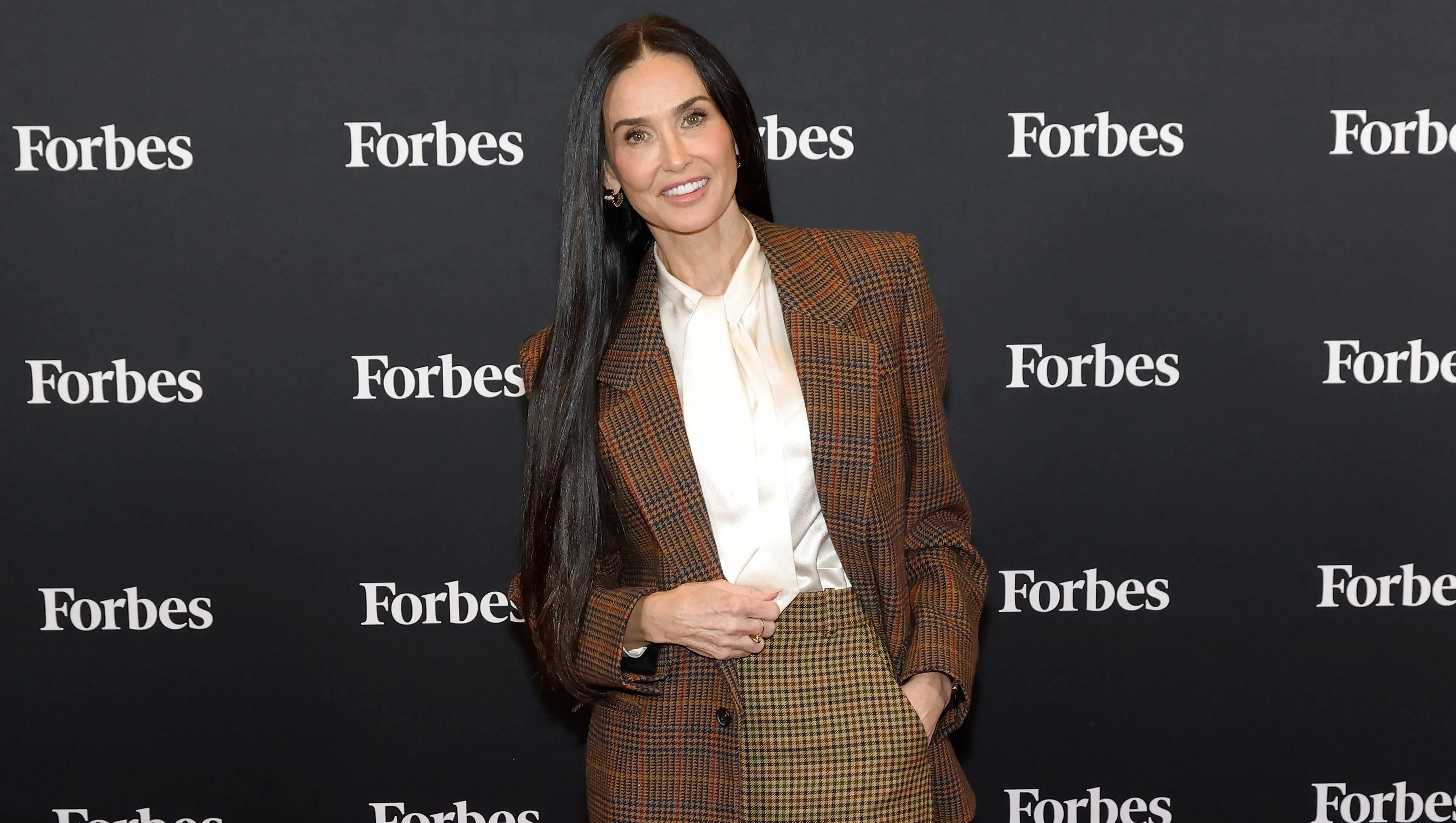 NEW YORK, NEW YORK - SEPTEMBER 10: Demi Moore attends the 2025 Forbes Power Women's Summit at Jazz at Lincoln Center on September 10, 2025 in New York City. (Photo by Taylor Hill/Getty Images for ABA)