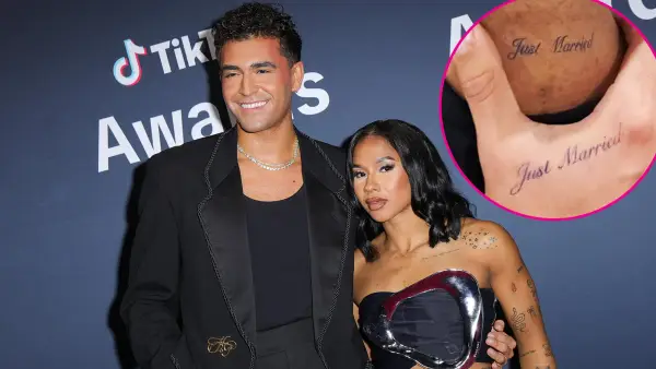 Ezra Sosa and Jordan Chiles Get Hilarious Matching Tattoos After Viral Fake Engagement News GettyImages-2251995466