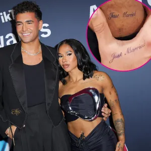 Ezra Sosa and Jordan Chiles Get Hilarious Matching Tattoos After Viral Fake Engagement News GettyImages-2251995466