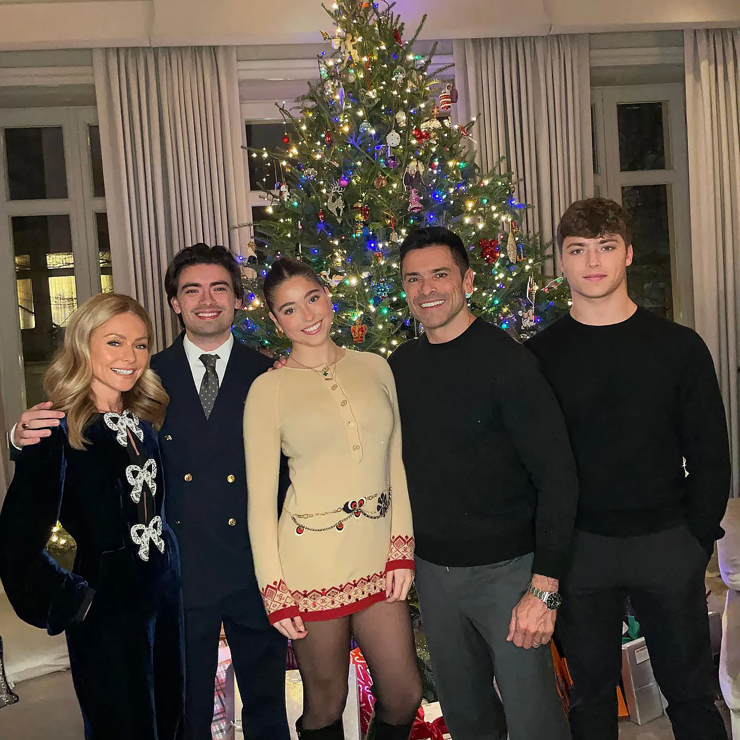Feature How Kelly Ripa and Mark Consuelos Kids Reacted to Being Cut Out of 2025 Christmas Card