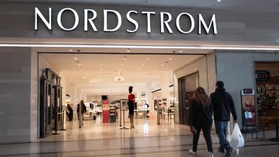 A sign marks the location of a Nordstrom store in a shopping mall on March 20, 2024 in Chicago, Illinois. Nordstrom stock jumped more than 10% recently after a report stated that the retailer is considering going private.