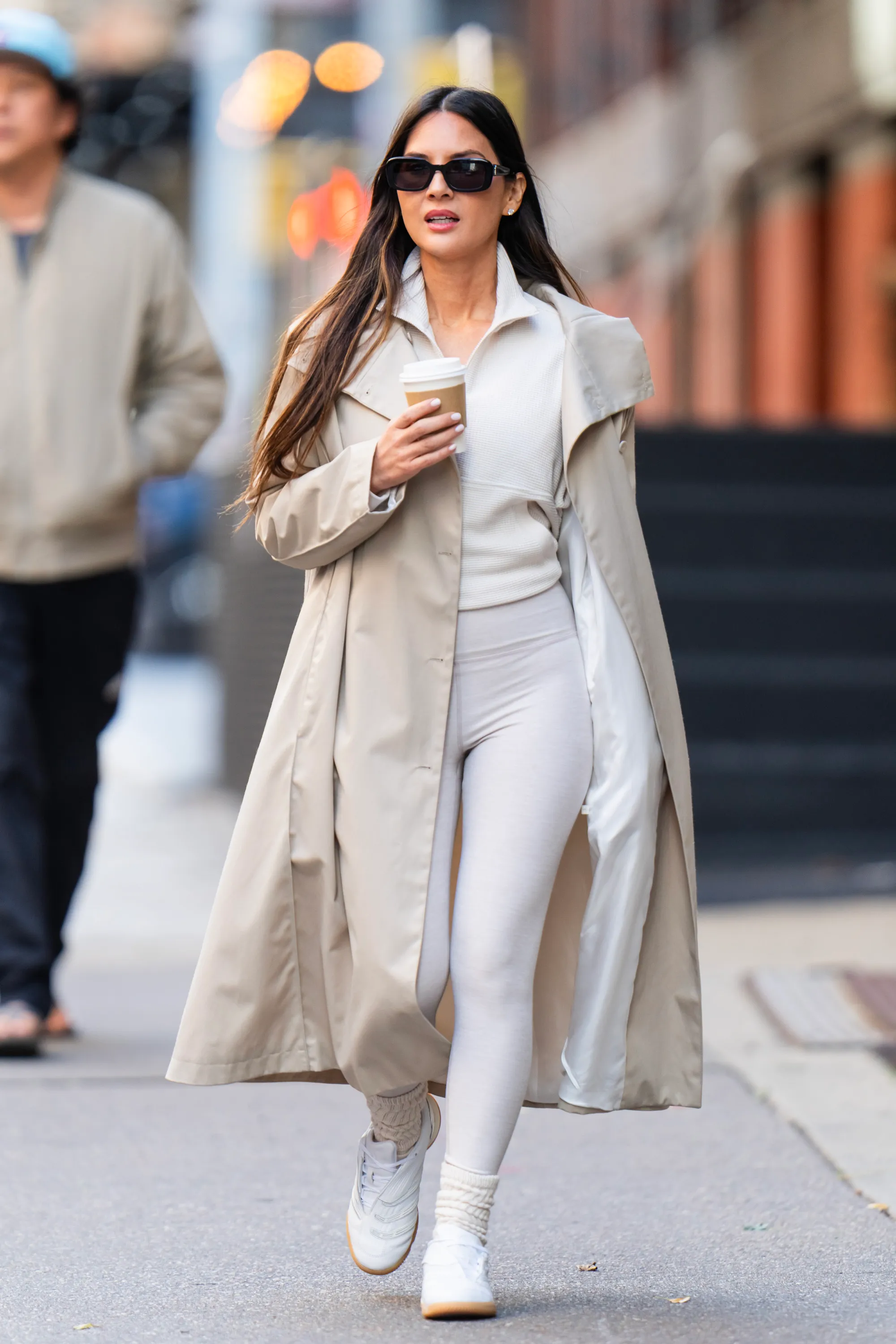 Olivia Munn is seen in Tribeca on November 16, 2025 in New York City.