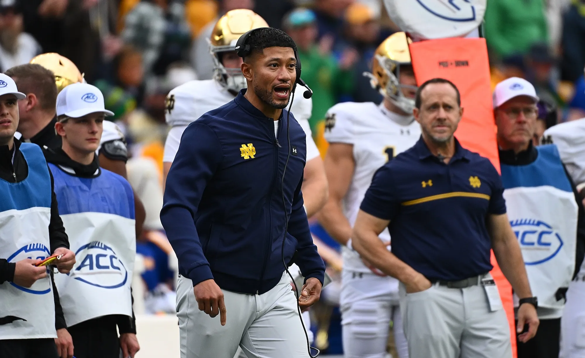 Notre Dame Head Coach Marcus Freeman Reacts to College Football Playoff Snub