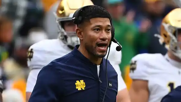Notre Dame Head Coach Marcus Freeman Reacts to College Football Playoff Snub