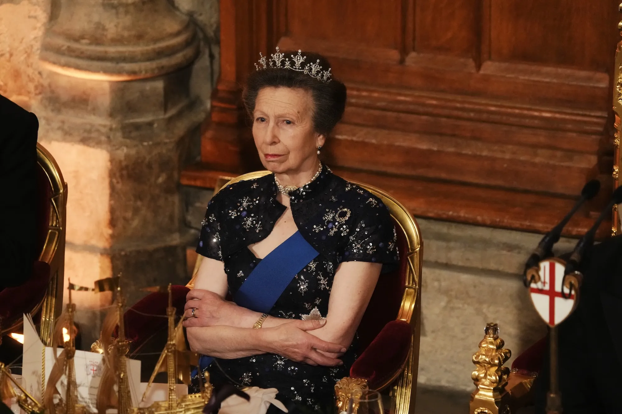 Princess Anne Wears Her Favorite Diamond Festoon Tiara at State Banquet