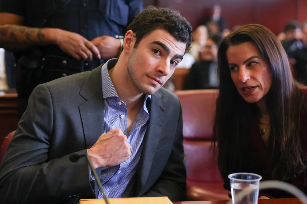 Luigi Mangione and Karen Friedman Agnifilo in court