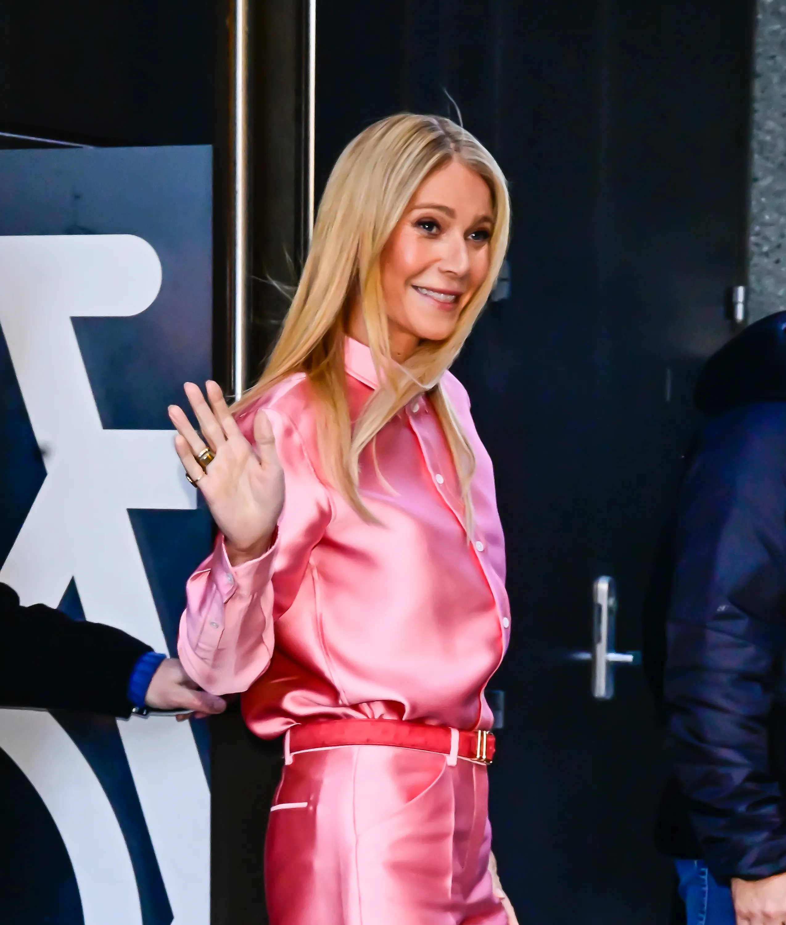Gwyneth Paltrow is seen outside "Good Morning America" on December 15, 2025 in New York City.