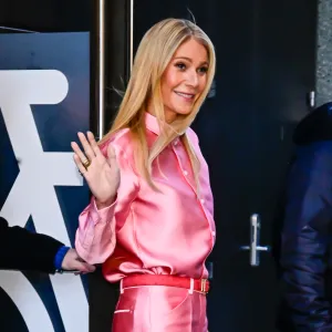 Gwyneth Paltrow is seen outside "Good Morning America" on December 15, 2025 in New York City.
